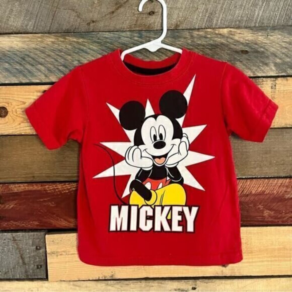 Disney Red Mickey Mouse Shirt Size 18 Months